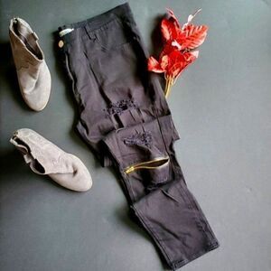 💍Urkool Black Distressed Jeans